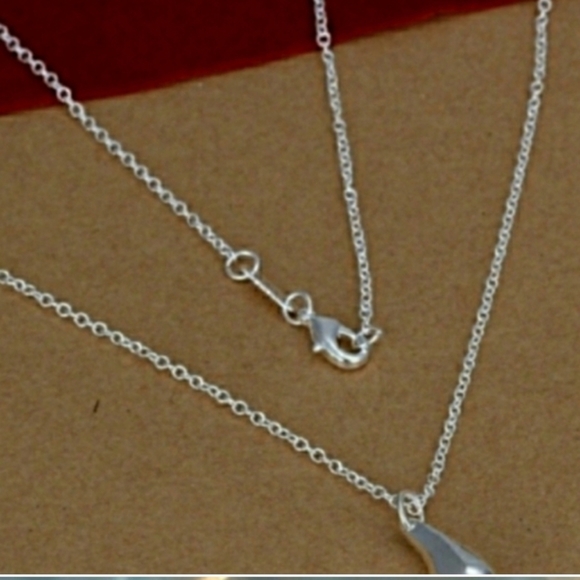 925 Sterling Silver Waterdrop Jewelry Set - Picture 5 of 7